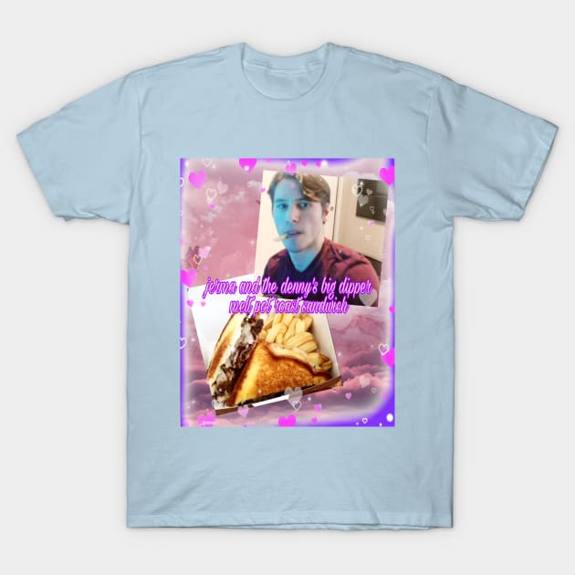 Jerma x Denny's Big Dipper Melt Sandwich T-Shirt by buggedjuice